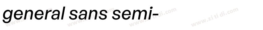general sans semi字体转换